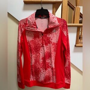 Adidas Red and Pink ClimaWarm Athletic Jacket